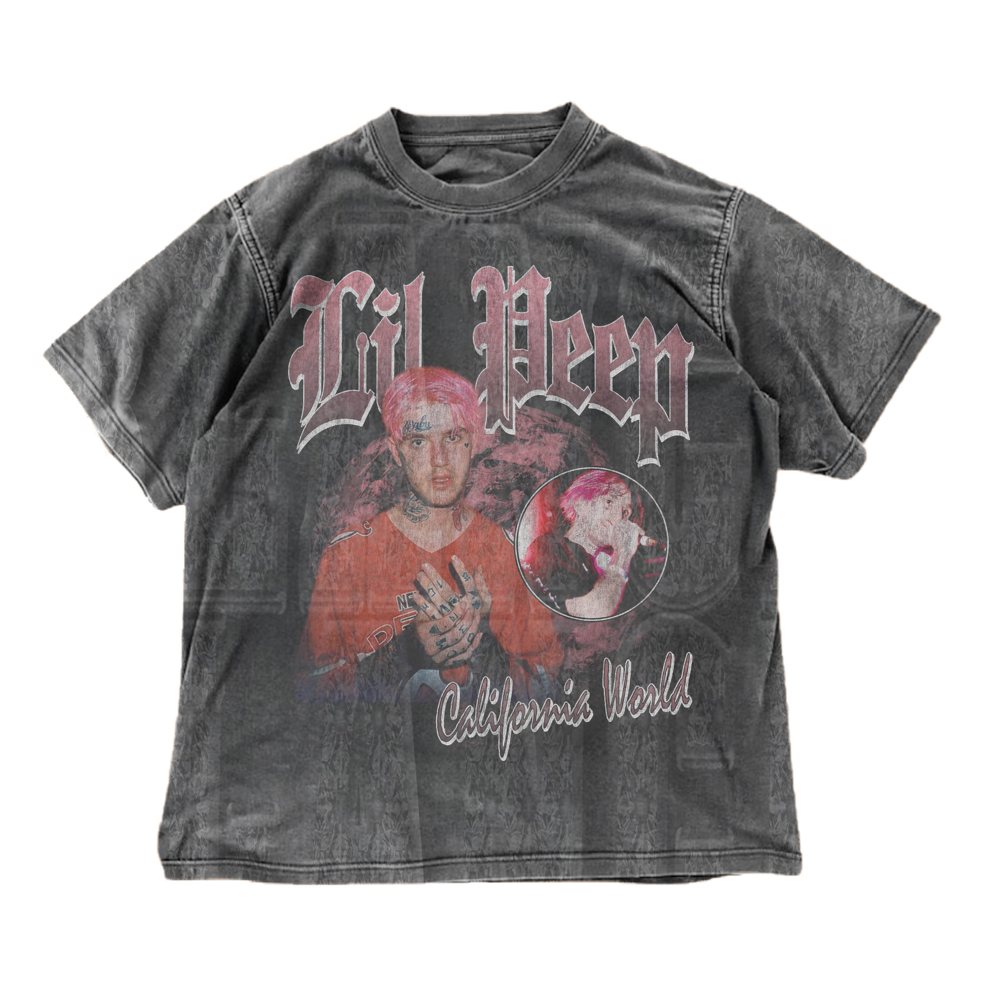 Vintage Lil Peep Bootleg Rap T-shirt, a retro design celebrating the late rapper. High-quality print and comfortable fit, perfect for hip-hop and emo fans.